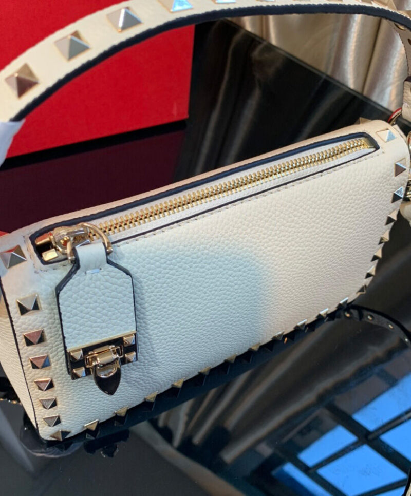 Valentino Small Rockstud Grainy Calfskin Crossbody Bag